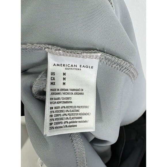 American Eagle AE 24/7 Jogger Mens Medium Gray Active Sweatpants Zip Pockets NEW - Picture 7 of 10